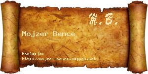Mojzer Bence névjegykártya