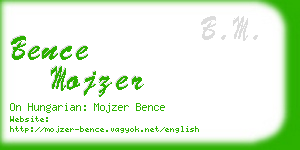 bence mojzer business card